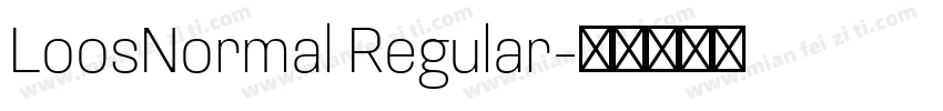 LoosNormal Regular字体转换